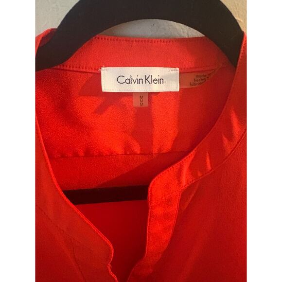 Calvin Klein Red Sleeveless Blouse Size M 8-10 - Picture 4 of 4